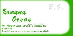 romana orsos business card